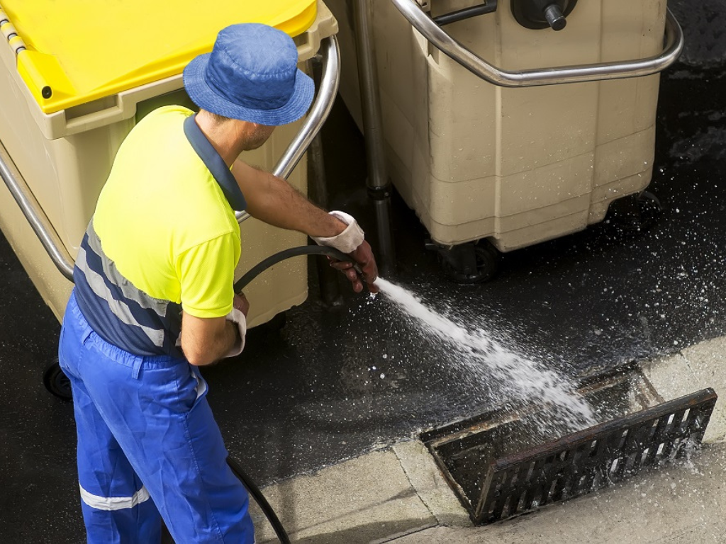 Dumpster Pad Cleaning